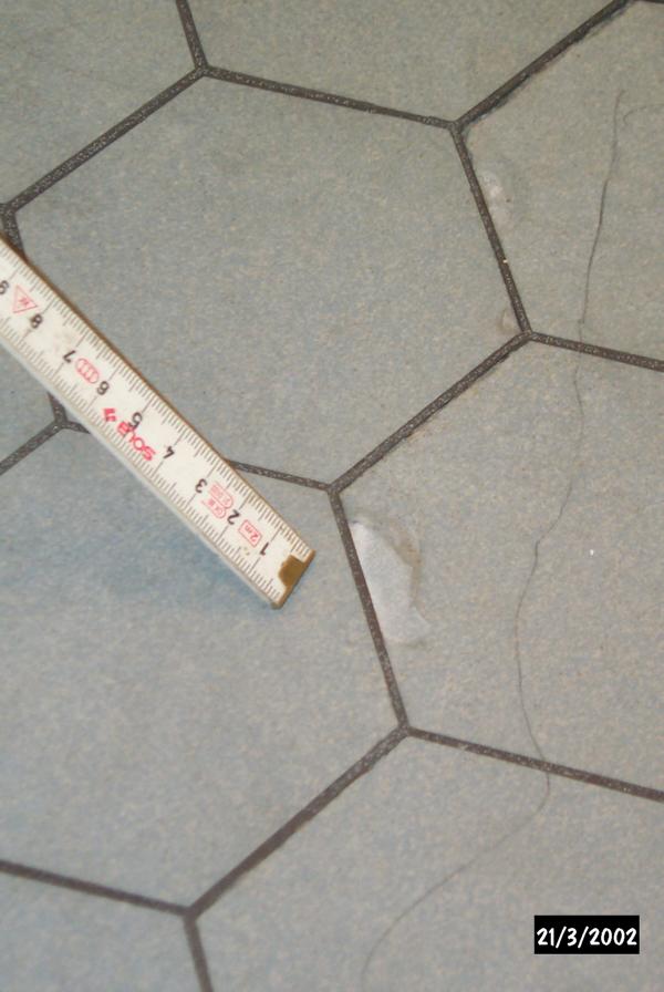 Investigating the crack formation in jolting tiles in an industrial plant